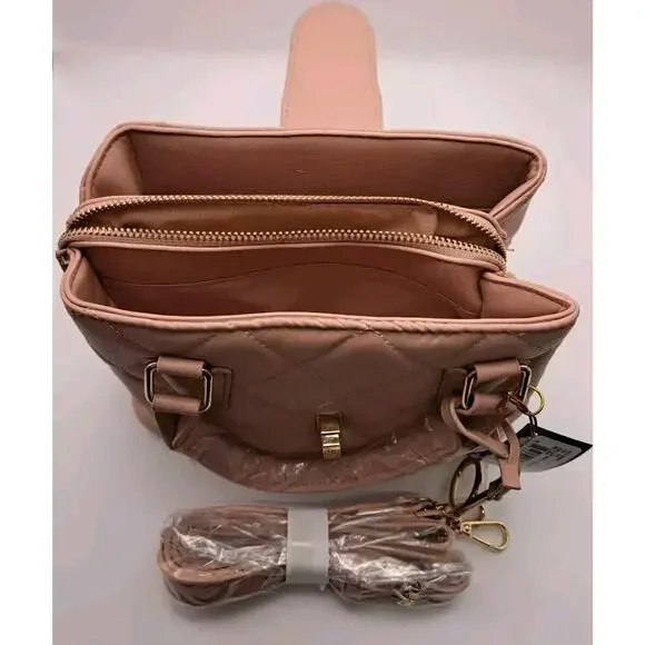 Bebe Los Angeles Kellen Small Satchel Blush MSRP $99 - Picture 4 of 7